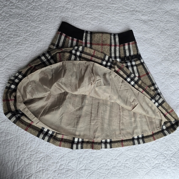 Vintage Plaid Pleated Nova Check Wool Blend Skirt - Picture 5 of 12
